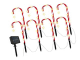 12 Pack Solar Candy Cane 8 Modes Xmas Decorations Ground Stake Outdoor Pathway Candy Cane V1294-YM0901-3119240105111