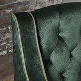 Lara Two Tone Tufted Emerald New Velvet Club Armchair V1041-JSF-5034EMERALD