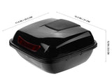Black Metal Motorcycle Top Box Storage Case Protective Motorbike Trunk for Daily Commutes 1 Set V1370-AZ4-10830