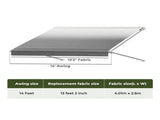 Manan 14FT RV Awning Fabric Replacement 18.05oz Caravan CAR1084-14FT-GY