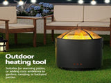 Grillz Fire Pit BBQ Portable Deep Bowl Outdoor Fireplace FPIT-BBQ-4542-BK