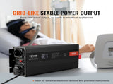 Pure Sine Wave Inverter, 3000 Watt, Power Inverter with 2 AC Outlets 2 USB Port 1 Type-C Port, LCD V952-CZXNBQ3000WC2N69YV3