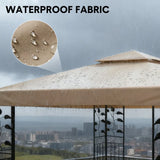 3x3m Gazebo Cover 2-Tier Canopy Replacement Outdoor Waterproof Shelter Top with Airvent and PA V985-GAZEBOCOVER