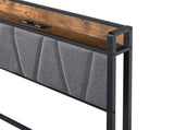 Levede Single Bed Frame Industrial Tufted Soft Storage Headboard USB Charge BF1057-S-DG-AU