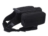 Black Dog Tactical Backpack Harness - Adjustable Outdoor Camouflage Saddle Bag for Dogs V888-ELOSUNG12562