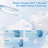 Wireless electric water toothbrush set, equipped with 4 nozzle heads - 360&deg rotatable nozzles, USB V1105-YAQJY-001