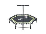 Everfit 48inch Hexagon Fitness Trampoline Rebounder Adjustable Handrail Green TRAMPO-C-MINI48-H-GNBK