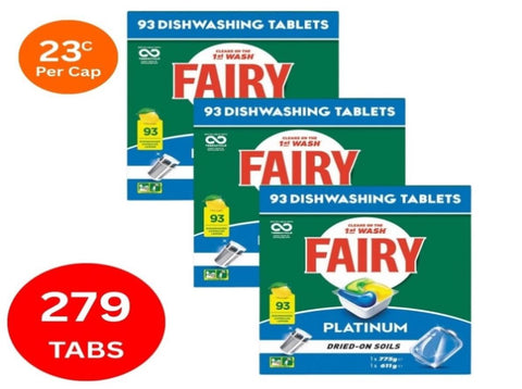 Fairy Platinum x 279 Lemon Dishwasher Tablets FAIRY-21183554X3_NZ