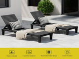 Gardeon Sun Lounge Adjustable Recliner Patio Outdoor Furniture Lightweight Black FF-LOUNGE-PP-BK