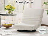 Artiss Swivel Floor Chair & TV Entertainment Unit with Storage Shelf Set FLOOR-SET-03LIN-Z-TV144