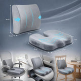 Grey Crystal Velvet Seat Waist Cushion Combo 45x36x7, Comfort All Scenario Set V1221-XM-LB1794-GM63