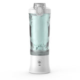 White Portable Blender 600ml Personal Smoothie Maker USB Rechargeable Juicer Cup with 6 Stainless V888-ELOSUNG40414