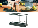 Sponge Holder Punching Free Stylish Sturdy Rustproof Durable Sponge Holder Rack for Kitchen Bathroom V1294-YM0901-3117230441811
