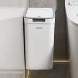 Wall Mounted Trash Bin Press Top Trash Bin Large Capacity Bin Bathroom Bin - White - Size large V1106-121-79989-WHT-LARGE
