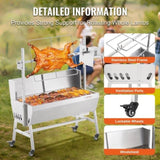 Rotisserie Grill with Windscreen, BBQ Whole Pig Lamb Goat Charcoal Spit Grill, 35 Inch 90 Lbs V952-DDXZKJ35YCDBV3Y2GV3