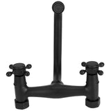 Copper Wall Mounted Bathroom Faucet Dual Handles Bathtub Hot Cold Water Mixer Tap V1294-YM0901-3112200107011