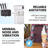 POLYCOOL Benchtop Soft Serve Ice Cream Machine, 3 Flavours, 2Twist, Frozen Yoghurt, Acai Maker, V219-ICMIMCPC263A