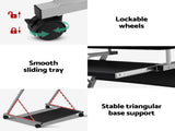 Artiss Computer Desk Keyboard Tray Shelf Black 60CM MET-DESK-105-BK