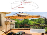 3m Double Top Sunshade Umbrella Cloth Replace Outdoor Courtyard Garden Umbrella Surface Replace V1294-YM0710-240124HL06-4