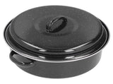 Oval Roaster Enamel Oval Roaster Excellent Heating for Barbucue and Sweet Potato Black for Family V1294-YM0710-3118210252011