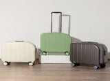 Dark Green Compact 18-Inch Carry-On Suitcase Lightweight ABS Hardside Spinner Luggage V888-ELOSUNG23819
