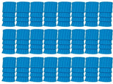 24x Womens Leg Warmers Disco Winter Knit Dance Party Crochet Legging Socks Costume - Topaz Blue V563-BR-24LEGWARMS-TPAZBLU