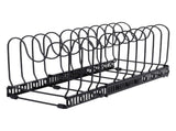 Pot Lids Organizer Rack 14 Adjustable Dividers Expandable Cutting Board Pot Lid Holder for Baking V1294-YM0901-3118250135011