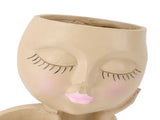 Face Planter Resin Fade Proof Unique Face Succulent Pot with Drainage Hole for Garden Decoration V1294-YM0901-3111240177111