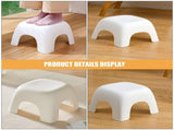 Bathroom Footstool White, Lightweight and Sturdy PP Material Toilet Step Stool for Comfortable Use V1366-AZ2-W-17361