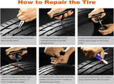 30 Pcs Tire Repair Kit, Flat Tire Repair Tool Kit for Car Motorcycle Truck Tractor, Portable V1237-ZY-917-113