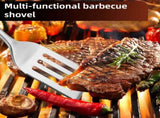 Heavy-Duty Rose Wooden BBQ Grilling Tools Set. Extra Thick Stainless Steel Multi-Function Spatula, V1192-AZ-W-11006