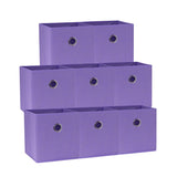 SORTI 27x28x27 CM Light Purple 8-Pack Foldable Storage Cubes - Fabric Bookcase Organizers for Toys V510-SML_LIGHTPURPLE_8X