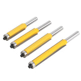 4 Pcs Profession Flush Trim Router Bit Set Bearing 8mm Shaft 12.7mm For Edging Copying Woodworking V1107-146-36910