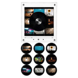 Magnetic Music Box, NFC Rotating Vinyl Magnetic Fridge Music Player with LED Night Light, 9 Music V1192-AZ-W-34208