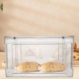 Transparent PET Bread Container for Daily Use Sturdy and Large Size 7.87x5.51x10.63 Inches V1366-AZ2-W-13663