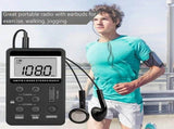 2X Portable Radio FM/AM Dual Band Stereo Digital Portable Mini Radio Receiver with LCD Display V1192-AZ-W-23090