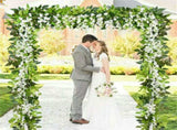 3x3M Square Wedding Arch Stand Metal Wedding Backdrop Decor White Flower Stand V767-XJJ382-WT-G1