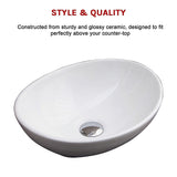 Above Counter Bathroom Vanity Oval Ceramic Basin V63-784995