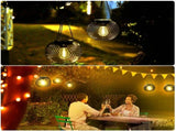 2 Pack Outdoor Solar Lights, Waterproof LED Hanging Lanterns with Warm White Light for Garden, V1189-LC-SD-00048