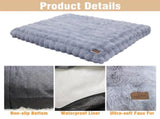 Plush Pet Bed with Non Slip Base and Removable Cover V767-P-XD1836-3XL-GY