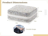 Bling Small Jewelry Box, Luxury Rhinestones-Studded Jewelry Organizer, Jewelry Storage Box with V1369-AZ3-W-08956
