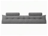 Artiss Headboard Pillow King Wedge Backrest Triangular with 2 Cushions Grey BED-HEAD-TRAR-K-GY