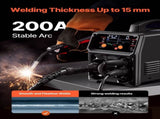 MIG Welder, 200A Synergic Mig Welding Machine, 4-in-1 Gas MIG/Flux Core MIG/Stick/Lift TIG V952-MIGYXHJ4H120SMGZBV3