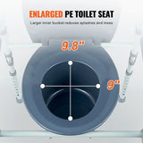 Commode Chair, Bedside Commode with Wider Toilet Seat, 7-Level Adjustable Height, 5.8L Removable V952-WLLGSGMTZQSZUX19CV0