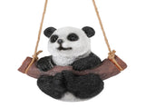 Panda Swing Statue Resin Animal Garden Outdoor Statue for Patio Yard Lawn Home Office V1294-YM0523-3111210393511