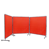 Welding Screen with Frame, 6' x 6' 3 Panel Welding Curtain Screens, Flame-Resistant Vinyl Welding V952-SMSHJPF6X6YCUPLA3V0