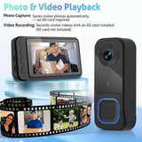 Smart Home Wireless Video Doorbell Smart Doorbell Caller Two-way Intercom Video Doorbell, 1080P V1102-DSZ-DBELL-001