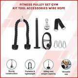 Fitness Pulley Set Gym Kit Tool Accessories Wire Rope V63-842231