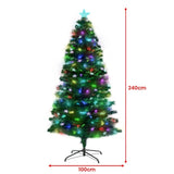 Christabelle 2.4m Enchanted Pre Lit Fibre Optic Christmas Tree Stars CMT-JFA-240-OPF