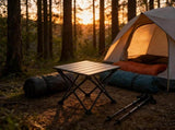 Roll Up Camping Table with Carry Bag, Lightweight Aluminium Table for Picnics, BBQs, Travel and V1189-LC-AMZ-00056